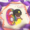 6th Birthday Mermaid Cute with Afro Applique Design