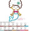 Cute Afro Mermaid Applique MAP Cute Afro Mermaid Applique MAP