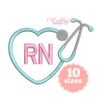 RN Heart Stethoscope Embroidery Design _ Website