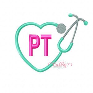 Stethoscope Heart PT Embroidery