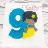 9th Birthday Mermaid Cute Afro Applique picture 1