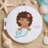 Curly Mermaid Applique Design _ Logo 4