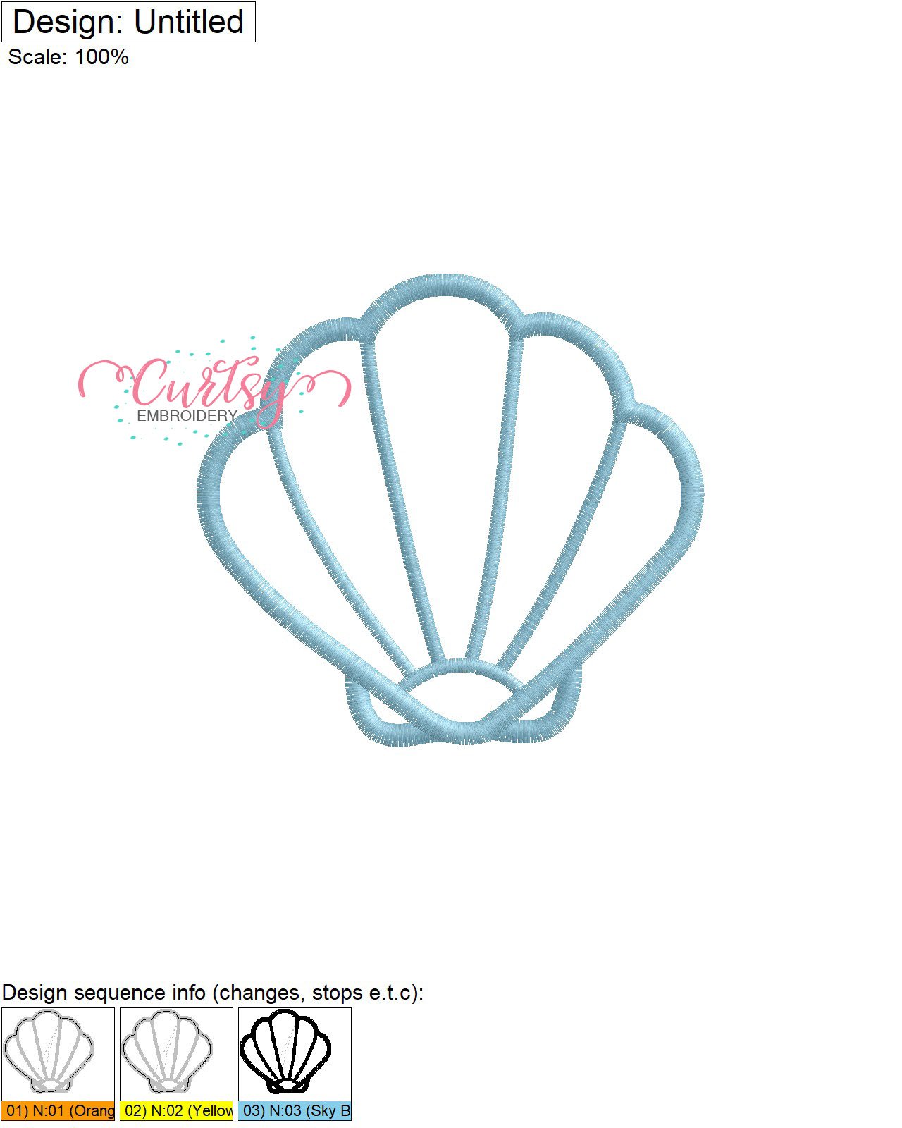 Sea Shell Applique Stitch Map – Copy