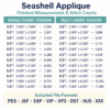 sizes and formats slide Seashell Applique Embroidery Design Sizes and Formats Image