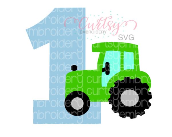 1st Birthday Tractor SVG Cut File