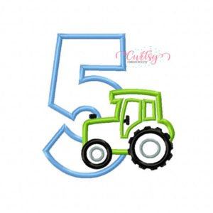 5 Tractor Applique Design
