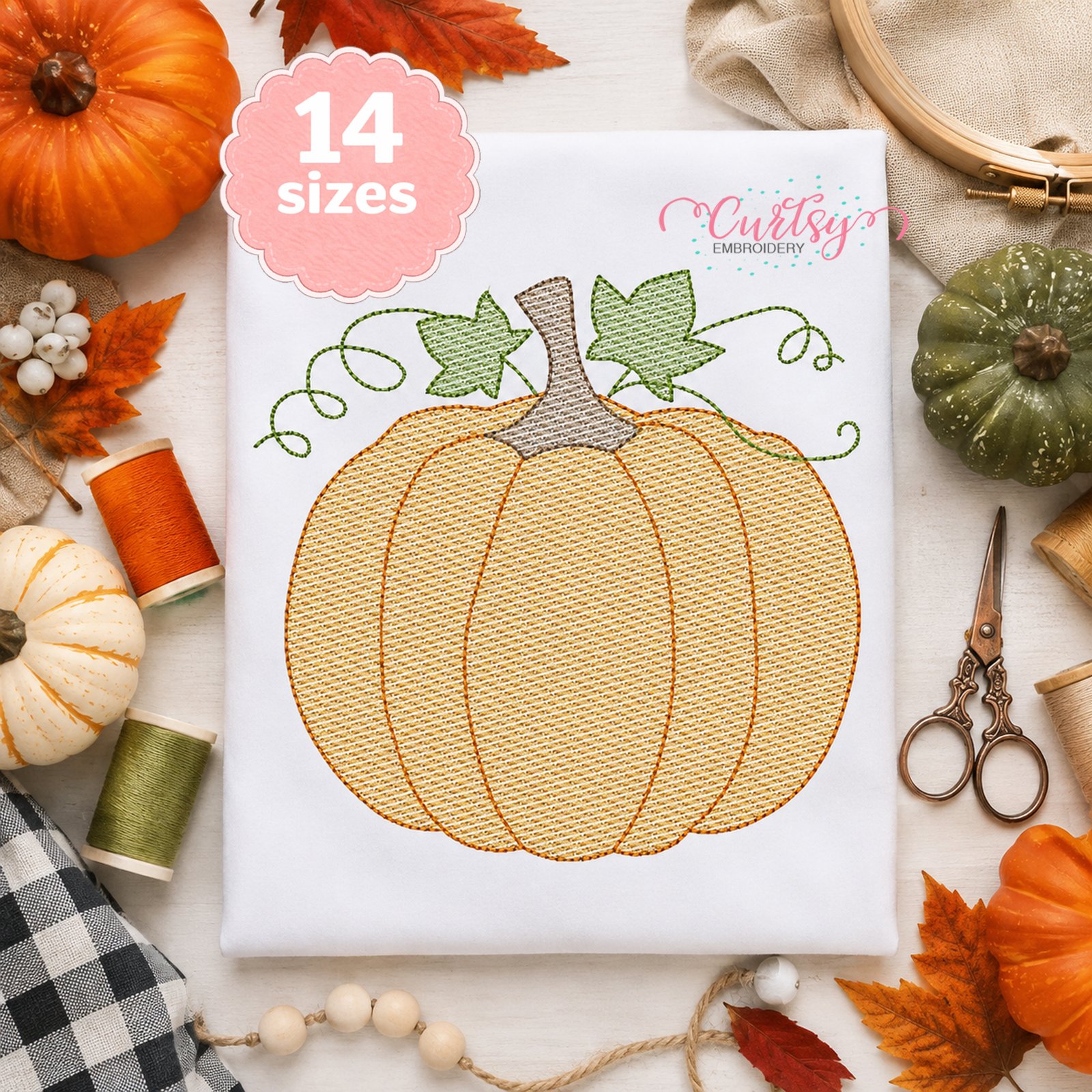Sketch Fill Pumpkin Embroidery Design _ Etsy 2000