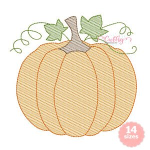 Sketch Pumpkin Embroidery