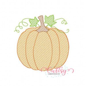 Sketch Pumpkin Embroidery