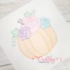 Sketch Pumpkin Roses Embroidery Picture 1