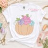Sketch Pumpkin with Flowers Embroidery Design _ Logo 1