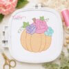 Sketch Pumpkin with Flowers Embroidery Design _ Logo 3