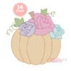 Sketch Pumpkin with Flowers Embroidery Design _ Website