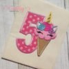 5 Unicorn Ice Cream Applique Picture 2 5 Unicorn Ice Cream Applique Picture 2