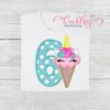 6 Unicorn Ice Cream Cone Applique picture 1