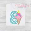 8 Uncicorn Ice Cream Cone Applique Picture 1