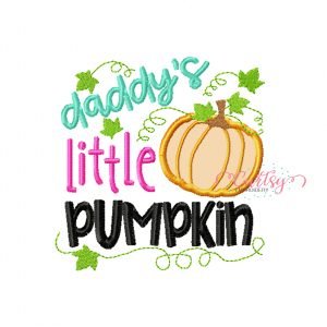 Daddys Little Pumpkin Applique