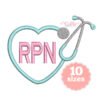 RPN Heart Stethoscope Embroidery Design _ Website RPN Heart Stethoscope Embroidery Design _ Website
