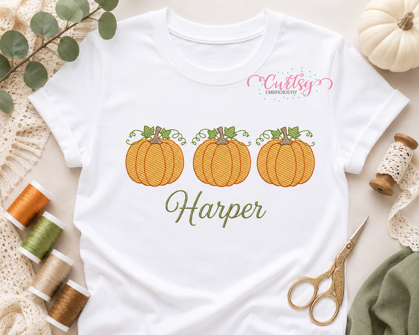 Sketch Fill Pumpkin Trio Embroidery Design _ Logo 1 Sketch Fill Pumpkin Trio Embroidery Design _ Logo 1
