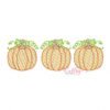 Sketch Pumpkin Embroidery Trio Embroidery Design
