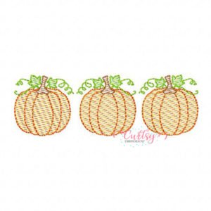 Sketch Pumpkin Trio Embroidery