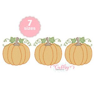 Sketch Pumpkin Trio Embroidery