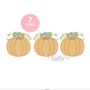 Sketch Pumpkin Trio Embroidery