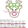 Girl Reindeer Applique MAP