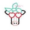 Heifer Cow Face Sunglasses Applique Design Heifer Cow Face Sunglasses Applique Design