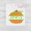 Monogram Split Pumpkin Applique Picture 1 Monogram Split Pumpkin Applique Picture 1