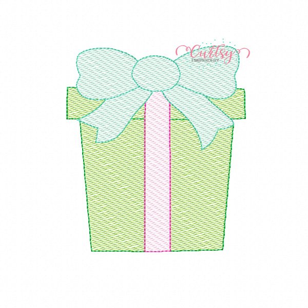 Present Quick Stitch Embroidery Design Present Quick Stitch Embroidery Design