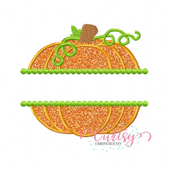 Split Monogram Pumpkin Applique Embroidery Design Split Monogram Pumpkin Applique Embroidery Design