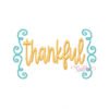 Thankful Script Embroidery Design