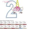 2 Unicorn Roses Applique MAP