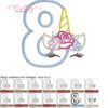 8 Unicorn Roses Applique MAP 8 Unicorn Roses Applique MAP