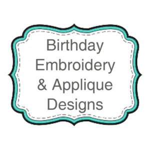 Birthday Embroidery Designs