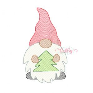 Christmas Tree Gnome Embroidery