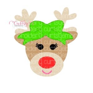 Girl Reindeer Christmas SVG File