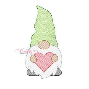 Gnome Heart Quick Embroidery