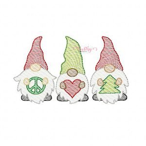 Peace Love Christmas Embroidery