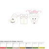 Snowman Present Boy Reindeer Trio Embroidery NO FILL MAP