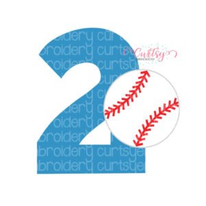 2nd Birthday Baseball SVG File