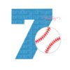 7th Birthday Baseball SVG Cutting File 7th Birthday Baseball SVG Cutting File