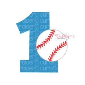 1st Birthday Baseball SVG File