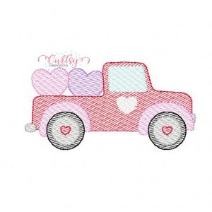 Valentine Truck Applique