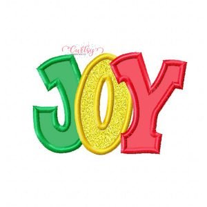 JOY Applique Embroidery Design