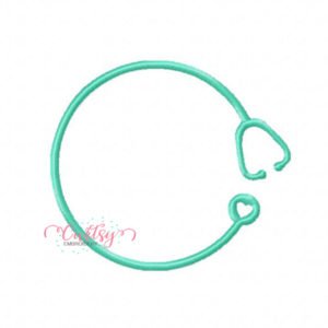 Stethoscope Monogram Embroidery