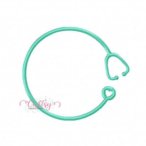 Stethoscope Monogram Frame Embroidery Design Stethoscope Monogram Frame Embroidery Design