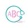 Stethoscope Monogram Frame Embroidery File Stethoscope Monogram Frame Embroidery File