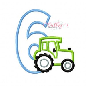 6 Tractor Applique Design